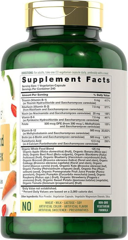 Carlyle B Complex with Whole Food 240 Capsules