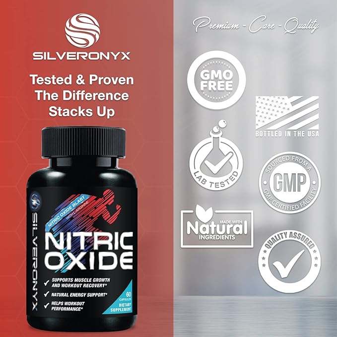 Extra Strength Nitric Oxide Supplement L 3X Strength 60 Capsules