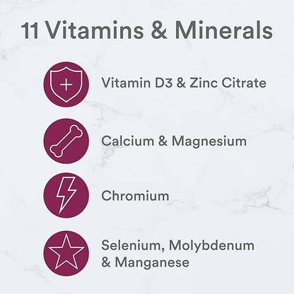 SmartyPants Mineral Chews: Magnesium Citrate & D3, Vitamin K2, Zinc 60 Count (30 Day