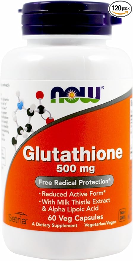 Now Foods Glutathione 500 mg 60 Vcaps 2 Pack