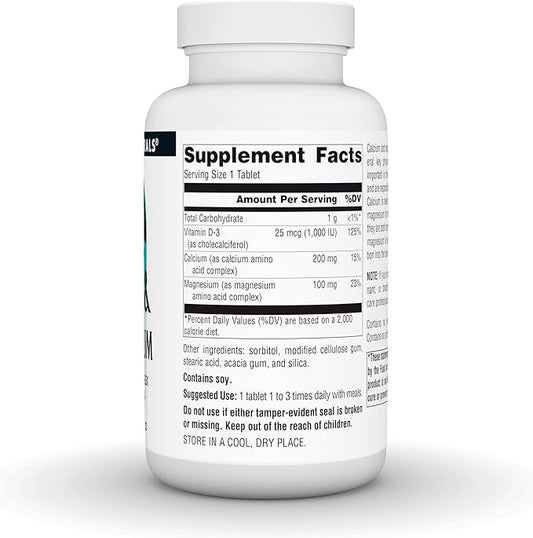 Source Naturals Calcium & Magnesium, Amino D-3, 300 300 MG 100 Tablets