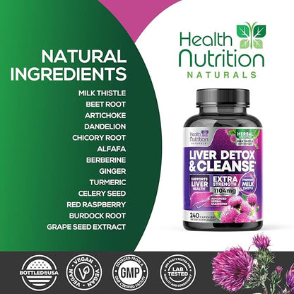 Gentle Liver Cleanse Detox & Repair Formula 240 Capsules