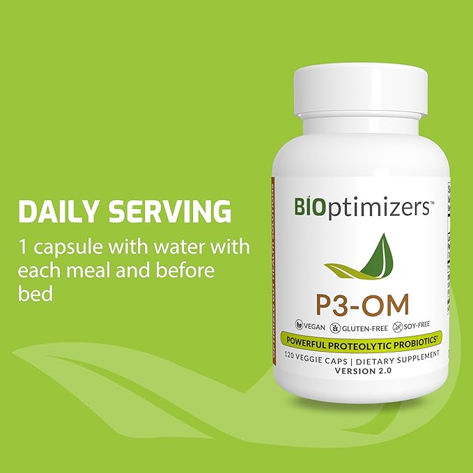 BiOptimizers P3-OM Proteolytic Prebiotics & Probiotics (120 Vegan