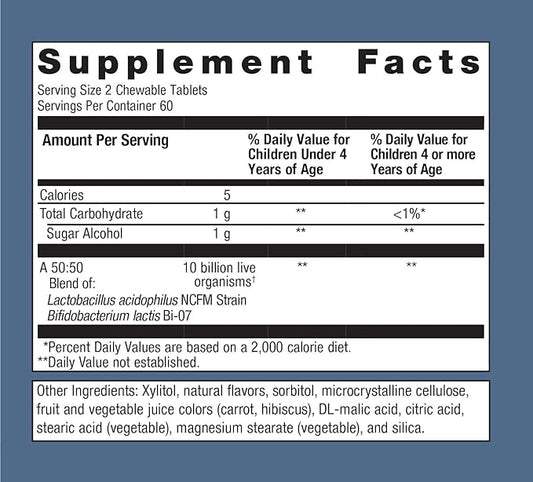 Metagenics MetaKids Probiotic - 10 Billion CFU - Children's Probiotic Blend - Digestive Health & Immune Health* - for Ages 3 & Up - 120 Count