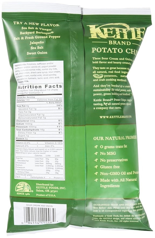 Kettle Brand Sour Cream & Onion Potato Chips - 5 oz