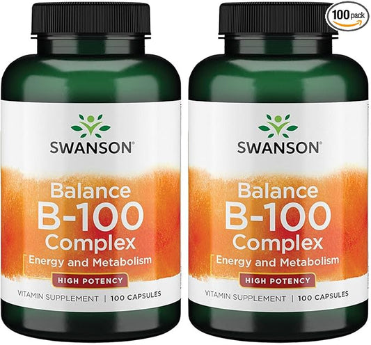 Swanson Vitamin B-100 (100 Capsules) (2 Pack)