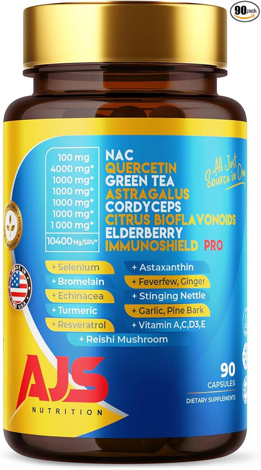 AJS Quercetin 4000mg with Nac Green 90 Caps 20 in 1
