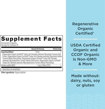 Ancient Nutrition Regenerative Organic Certified Turmeric 90 Count