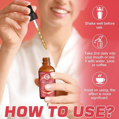 Triple Magnesium Complex Liquid Drops 1,500mg Magnesium B6 for 2 Fl