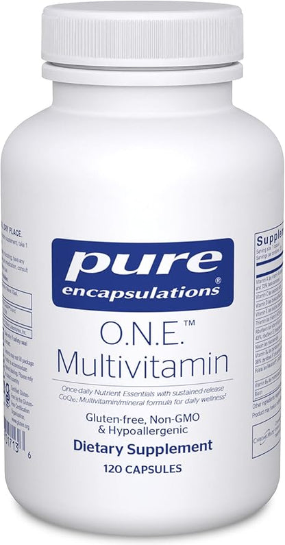 Pure Encapsulations O.N.E. Multivitamin CoQ10, and 120 Capsules