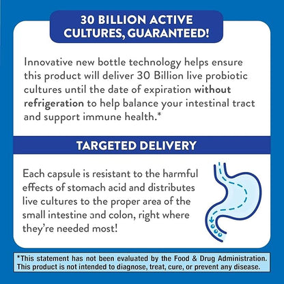 Nature's Way Fortify Daily Probiotic 30 Billion 10 Strains, 30 Capsules