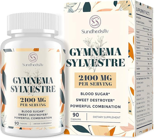 16 in 1 Blxxd Sugr Effective Gymnema Sylvestre Supplement 2100MG | with Berberine, Cinnamon, Bitter Melon | Vitamins, Magnesium & Chromium | Non GMO | 90 Vegan Capsules