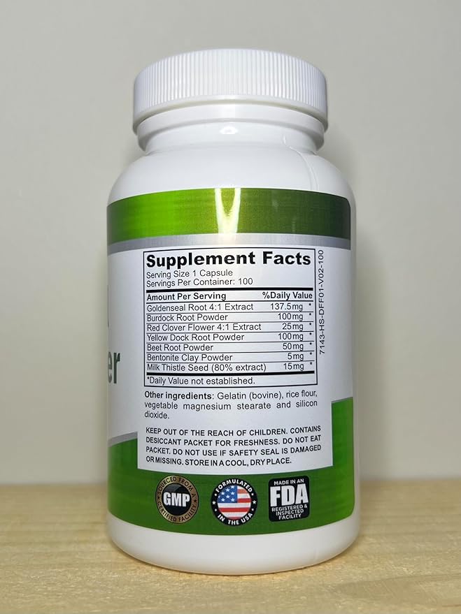 Herbal Detoxifier - Liver Health Support Seed(80% Extract), -100 Capsules