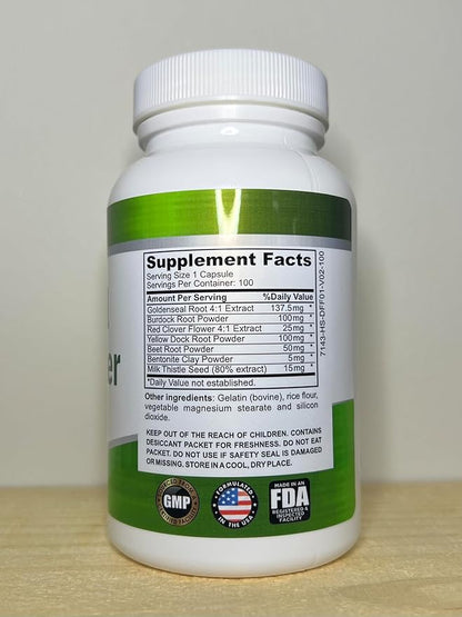 Herbal Detoxifier - Liver Health Support Seed(80% Extract), -100 Capsules
