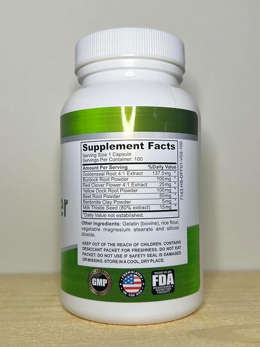 Herbal Detoxifier - Liver Health Support Seed(80% Extract), -100 Capsules