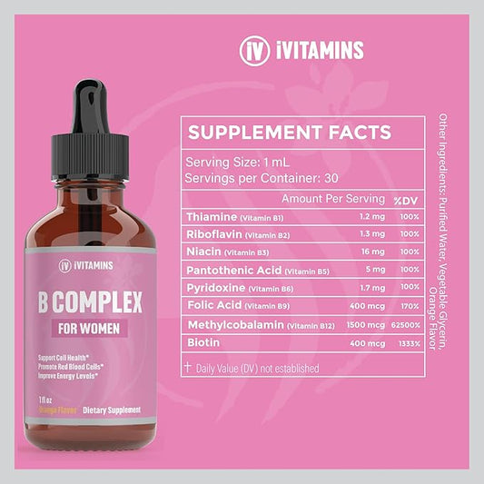 B Complex Vitamins for Women B12 Complex 1 fl