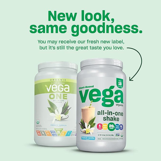 Vega Organic All-in-One Vegan Protein Powder, Mocha 1.6 lbs