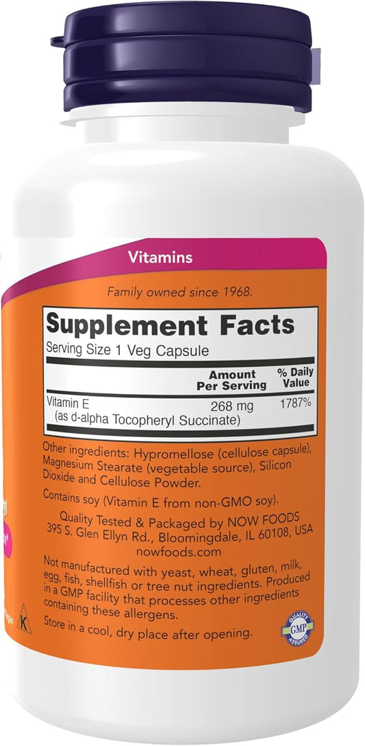 NOW Supplements, Vitamin E-400 IU D-Alpha 100 Veg