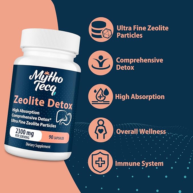 69,000 MG Zeolite Detox, Activated Charcoal, Detox-270 Caps