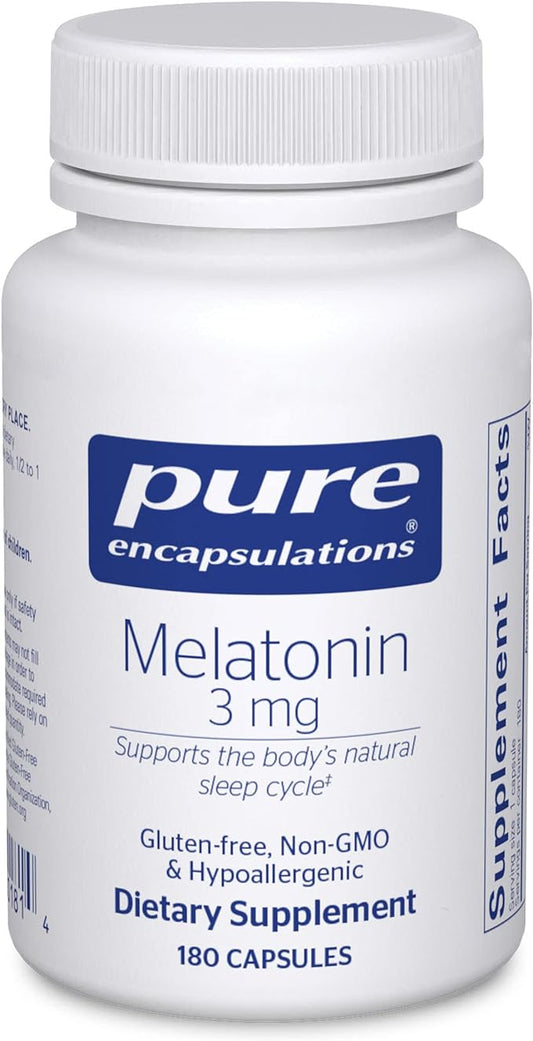 Pure Encapsulations Melatonin 3 mg 180 Capsules