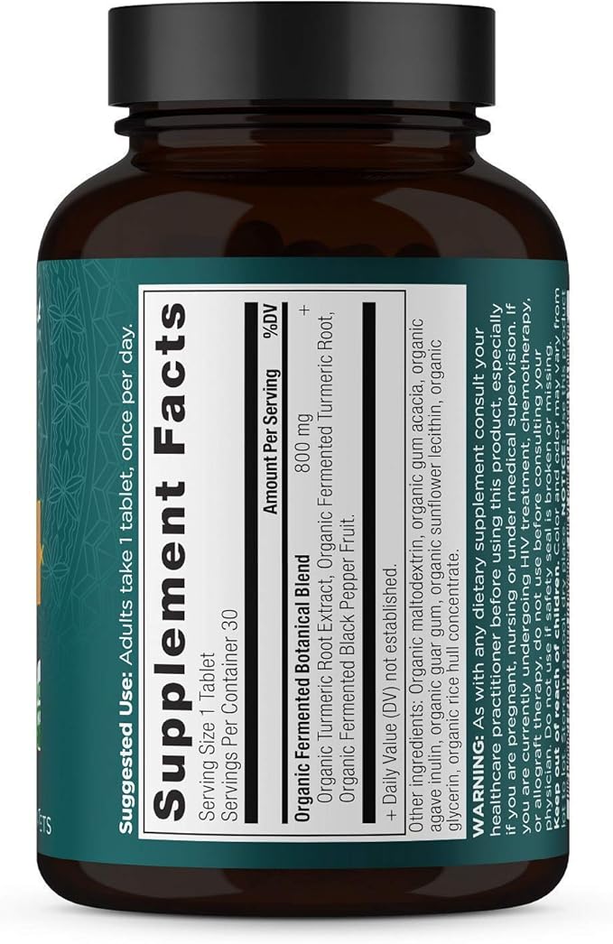 Turmeric Capsules by Ancient Nutrition, Once Daily, Use as a Joint Supplement and Supports Inflammation, Gluten Free, Paleo and Keto Friendly, 30 Tablets