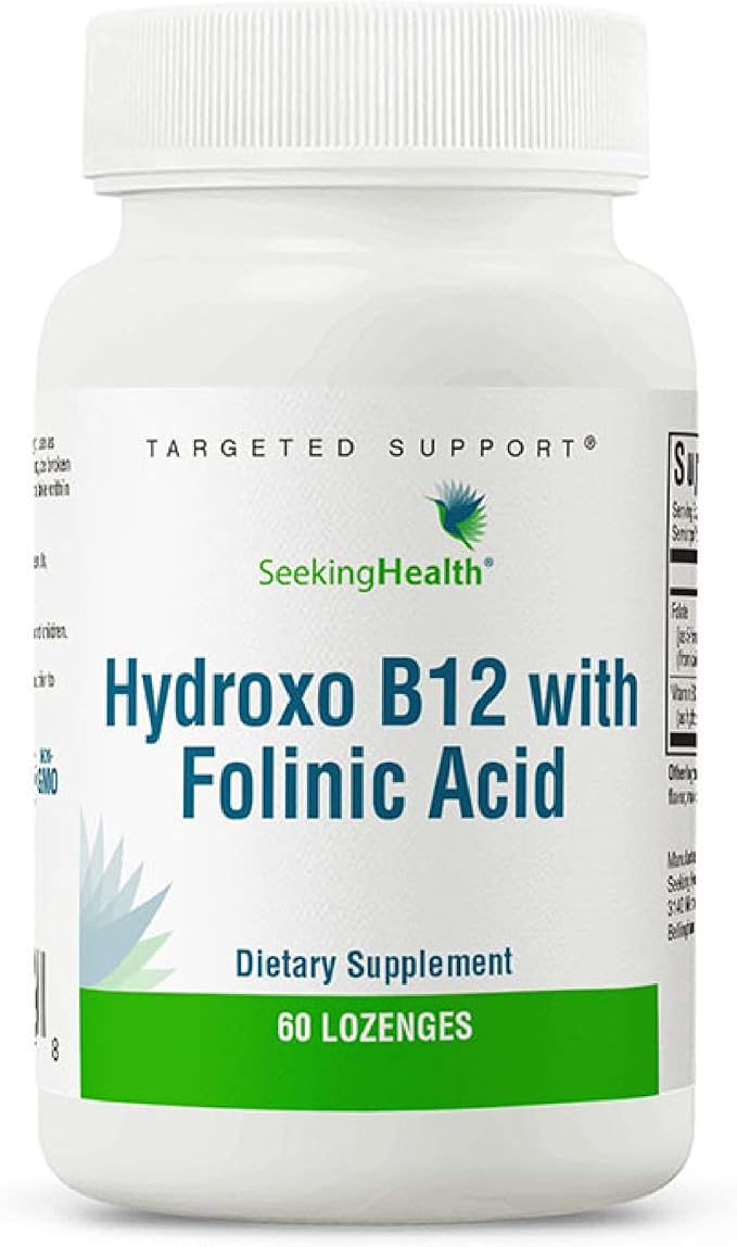 Seeking Health Hydroxo B12 with Folinic Acid B12 Complex 60 Lozenges