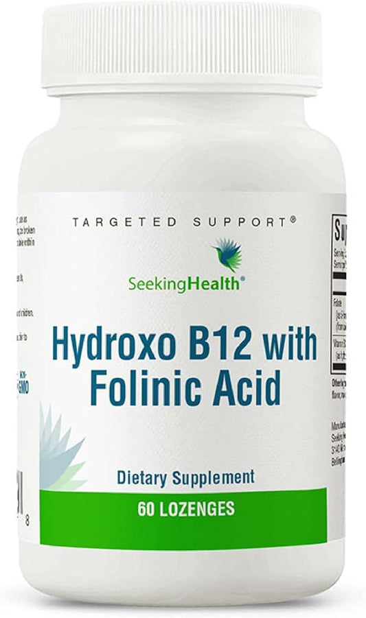 Seeking Health Hydroxo B12 with Folinic Acid B12 Complex 60 Lozenges