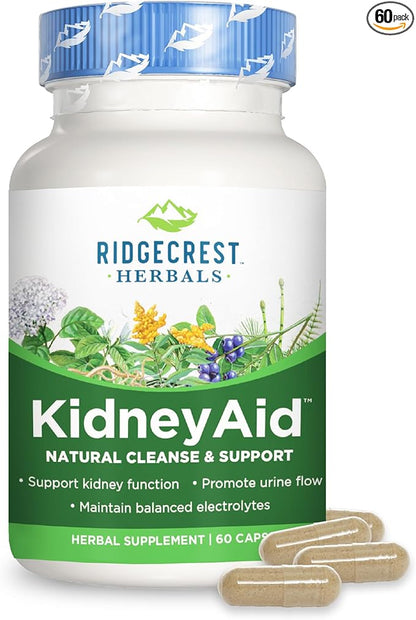Ridgecrest KidneyAid, Herbal Cleanse and Support 60 Vegan