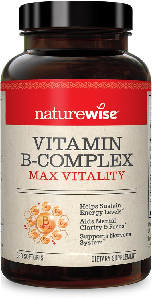 NatureWise Vitamin B Complex 360 Softgels[1-Year D3 5000iu 5000iu 360 360 Count Softgels[1-Year Supply]