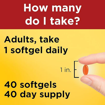 Nature Made CoQ10 200mg, Dietary Supplement 40 Softgels, 40 Day