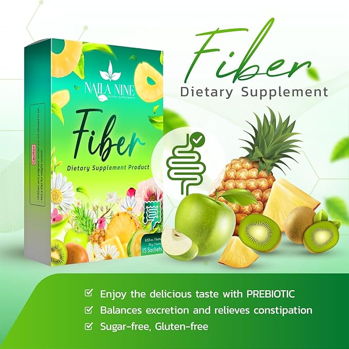 Prebiotic Fiber Supplement Powder Apple and 15 Sachets