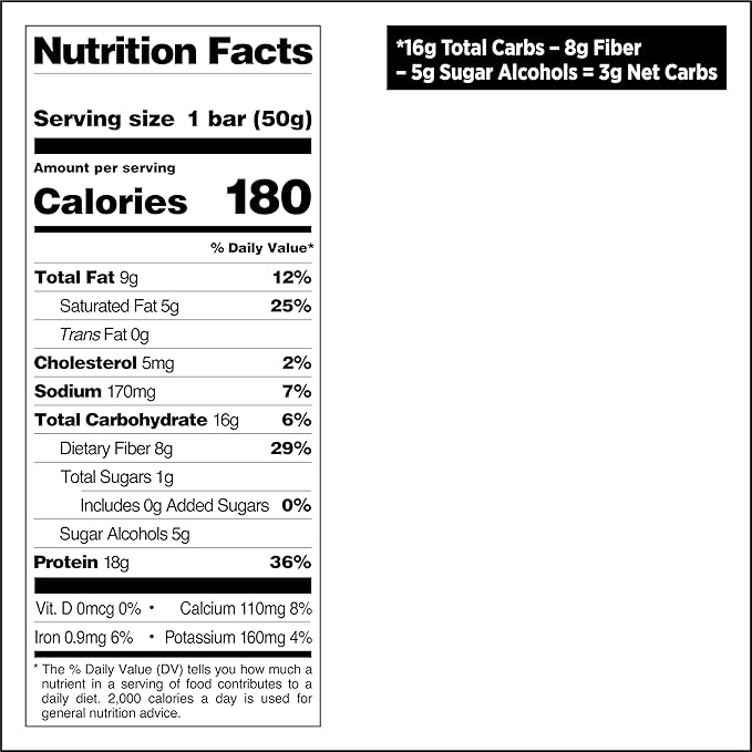 Quest Nutrition Dipped Chocolate Chip Cookie Dough Protein Bars, 18g Protein, 3g Net Carbs, Gluten Free, 1.76 Oz, 12 Count