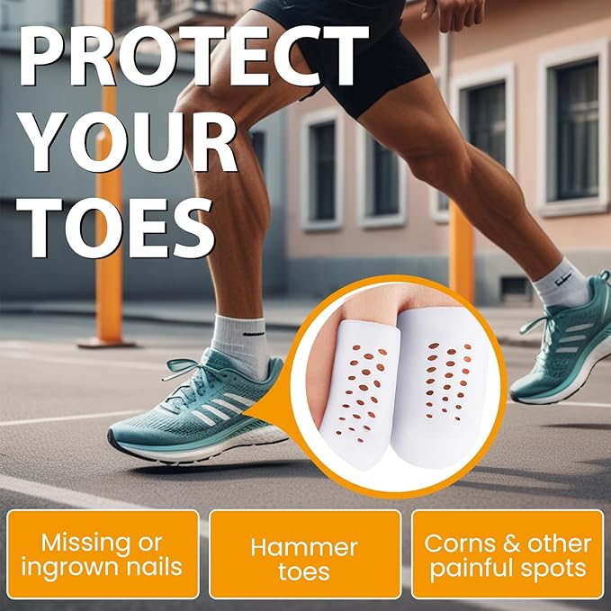 10 Pack Toe Caps and Toe Toenails,Corns,Calluses,Blisters(4L +6 +6 S)
