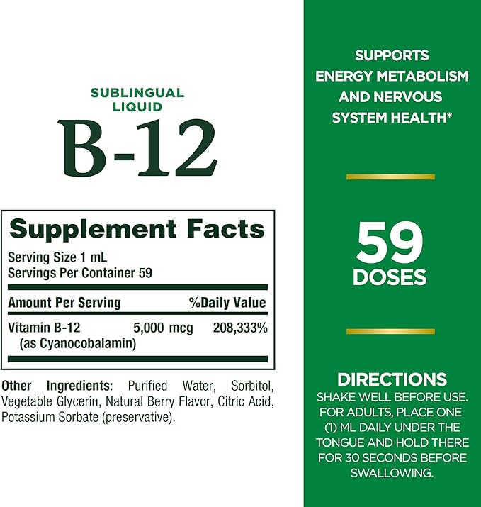 Nature's Bounty Vitamin B12 5000 Mcg 2 Fl (1 Count)