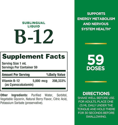 Nature's Bounty Vitamin B12 5000 Mcg 2 Fl (1 Count)