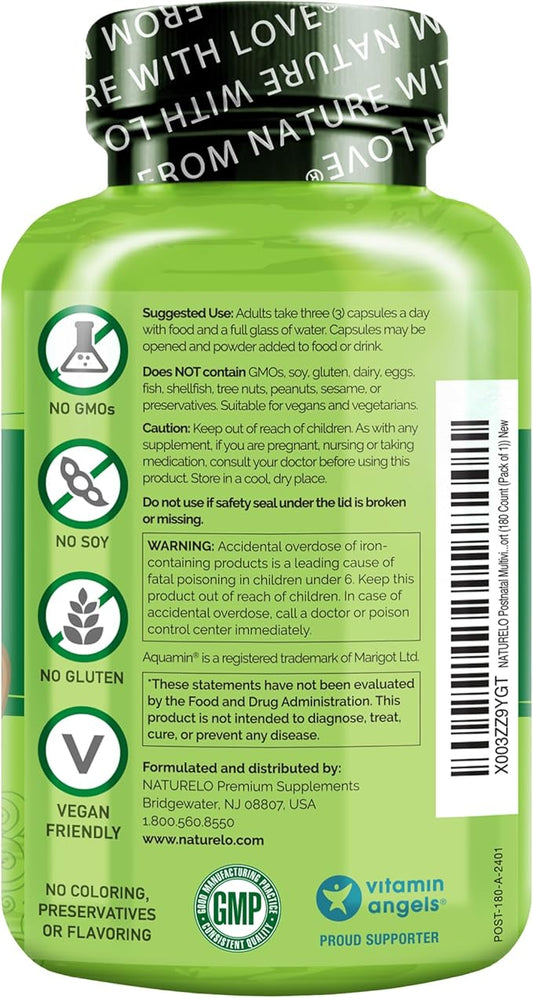 NATURELO Postnatal Multivitamin (180 Count 1))