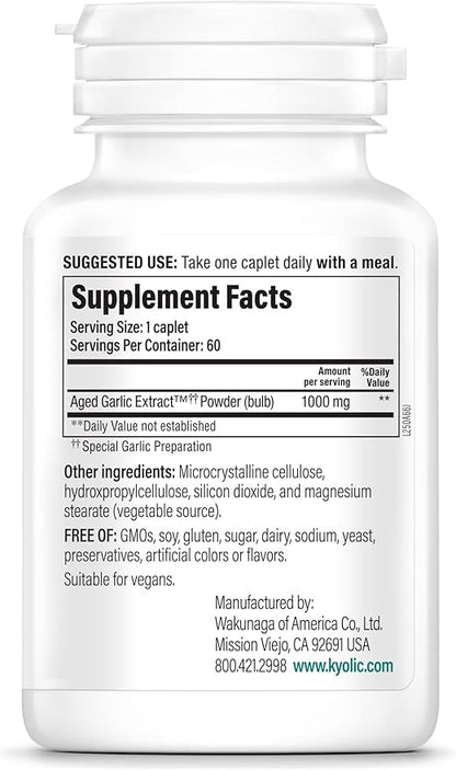 Kyolic Aged Garlic Extract Formula 250, 60 Vegan
