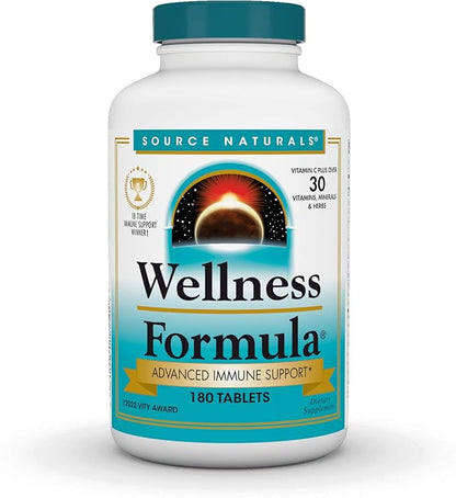 Source Naturals Wellness Formula Bio-Aligned Vitamins 180 Tablets