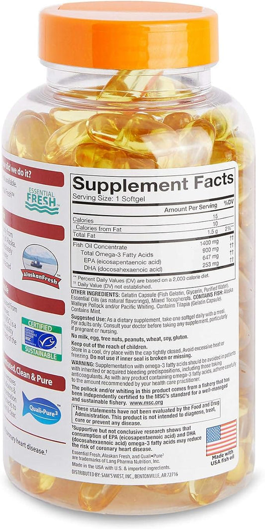Member's Mark - Omega 3, Fish 1400 mg (900 mg 150 Softgels