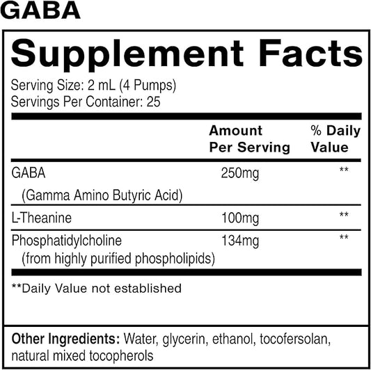 Quicksilver Scientific Liposomal GABA with L Theanine 100mg (1.7oz/50ml) (1.7oz/50ml)