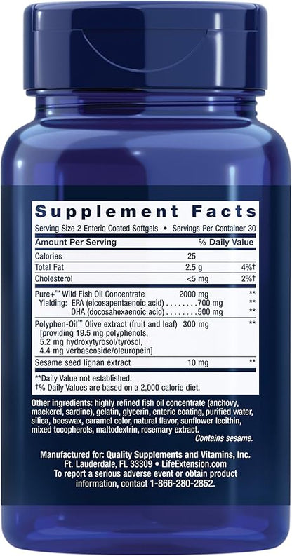 Life Extension Super Omega-3 EPA/DHA Fish 60 Softgels