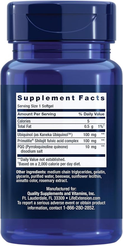 Life Extension Super Ubiquinol CoQ10 CoQ10, PQQ, 8x better 100 mg, 30 softgels