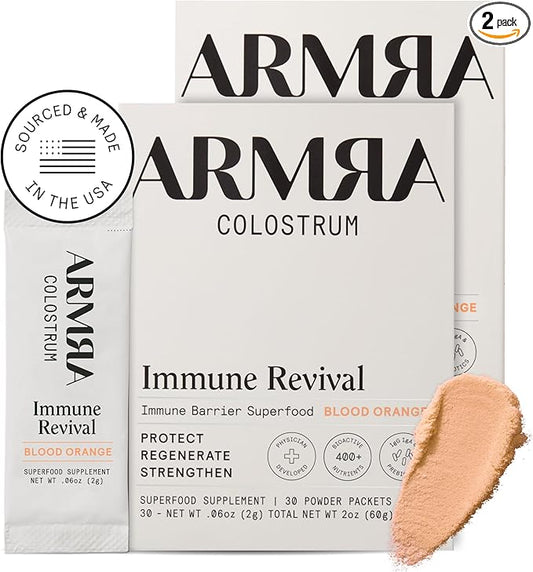 ARMRA Colostrum™ Premium Powder, Grass Fed, 400+ Bioactive 60 Servings)