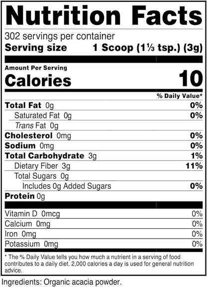 Nutricost Organic Acacia Fiber Powder (2 LB)