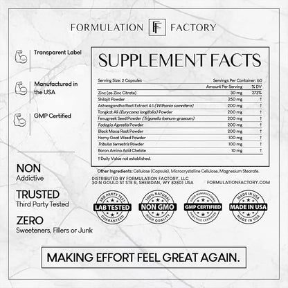 Self Obsessed 10 in 1 Masculinity Maximizer Supplement, Shilajit for Men, Tongkat Ali, Ashwaganda, Fenugreek & More, Muscle Growth, Energy Management, Drive, Strength, Recovery (2 Months)