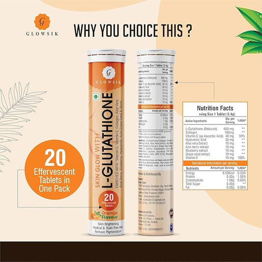 Advanced L-Glutathione Effervescent Tablets Vitamin C (20)