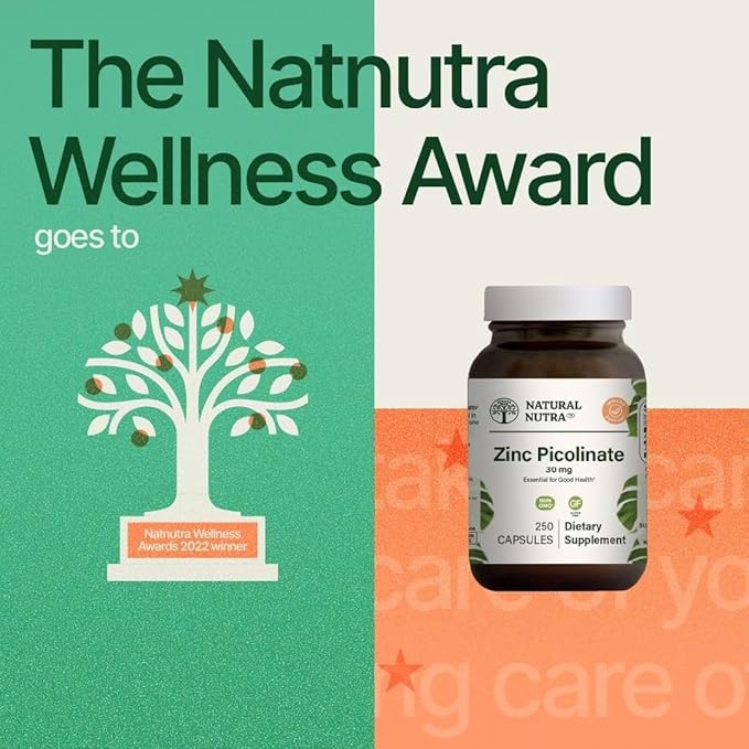 Natural Nutra Zinc Picolinate 30 mg, 100 Capsules (2 Pack)