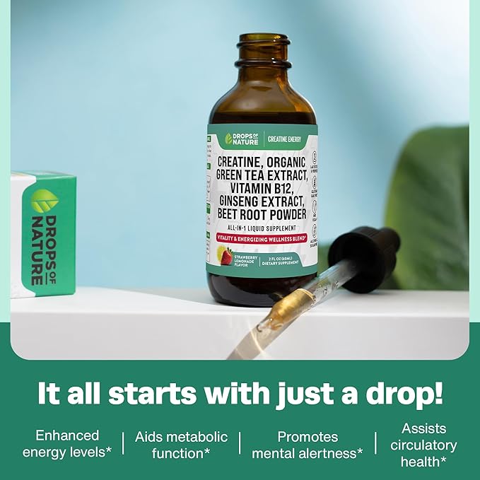 Creatine Monohydrate and Vitamin B12 Drops 60mL)