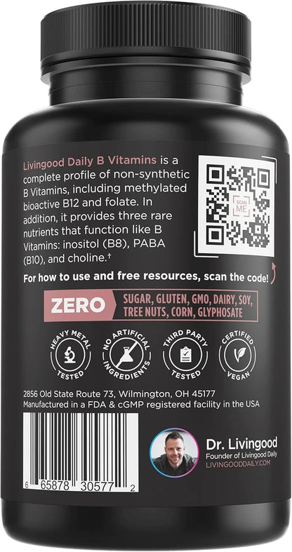 Livingood Daily Vitamin B Complex Capsules 30 Capsules