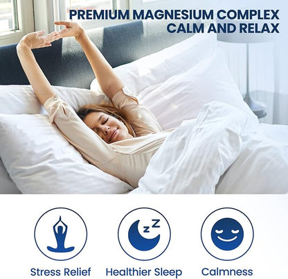 Triple Magnesium Complex Supplement-Liquid Magnesium Glycinate, 500mg with B6 for